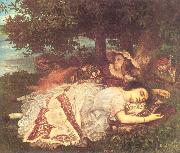 Courbet, Gustave, The Young Ladies on the Banks of the Seine (Summer)